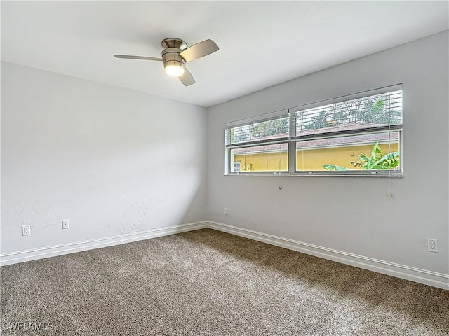 4348 Beechwood Lake Dr, Naples, FL 34112 - carpeted empty room with ceiling fan