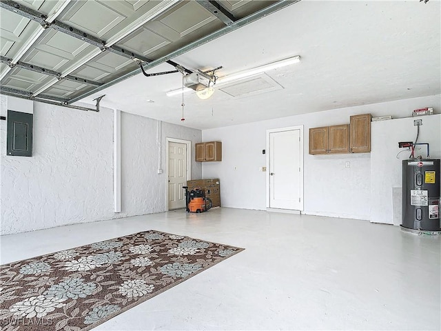 4348 Beechwood Lake Dr, Naples, FL 34112 - garage featuring a garage door opener, electric panel, and water heater
