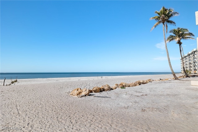 water view featuring a beach view