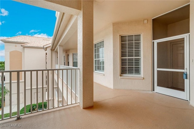 view of balcony