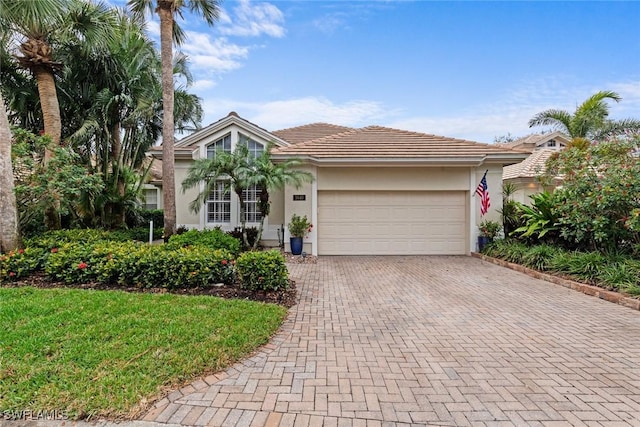 view of front of house featuring a garage