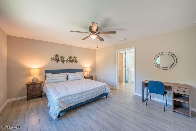 bedroom with ceiling fan