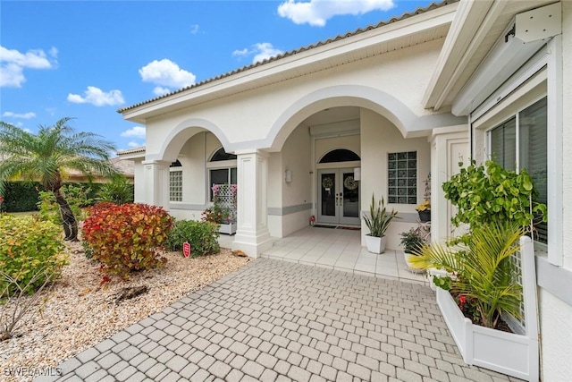 entrance to property with french doors