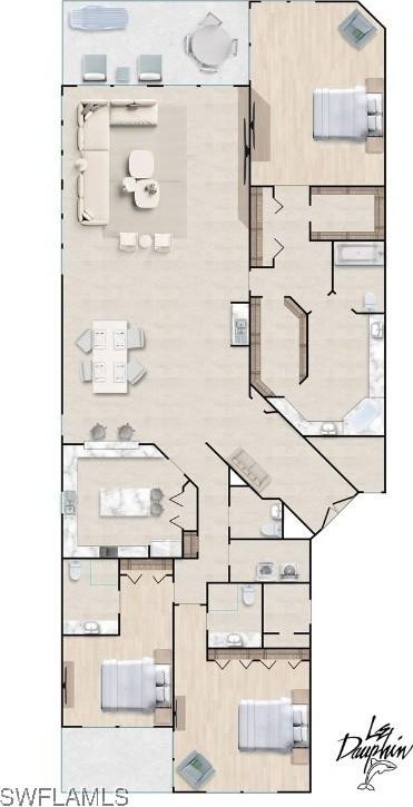 9811 Gulf Shore Dr Unit 301, Naples, FL 34108 - view of floor plan / room layout