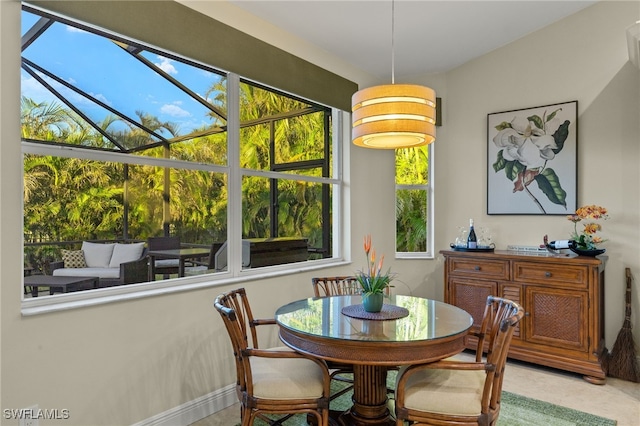 view of dining area