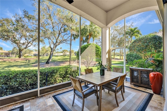 view of sunroom / solarium