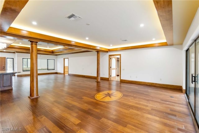 interior space with wood-type flooring