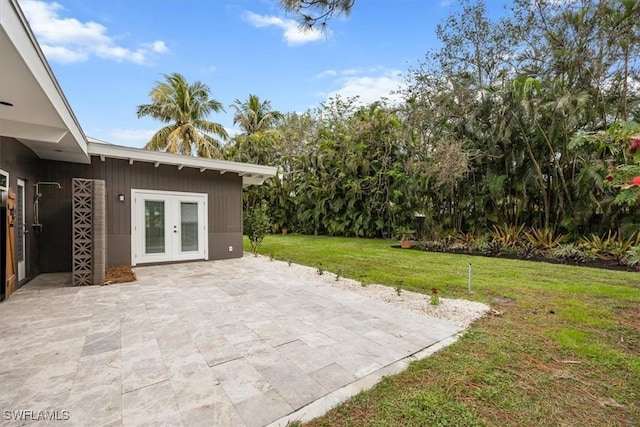 view of patio with french doors