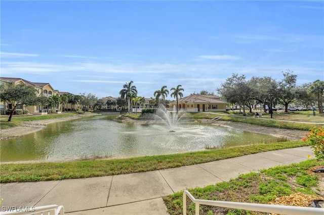 view of water feature