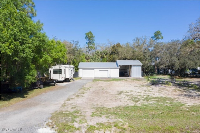 garage with a garage