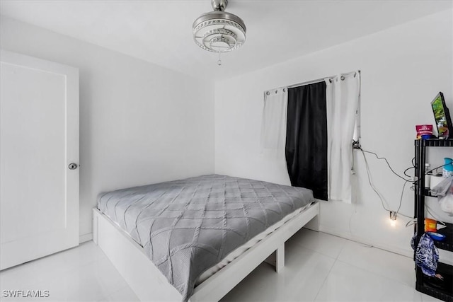 view of tiled bedroom