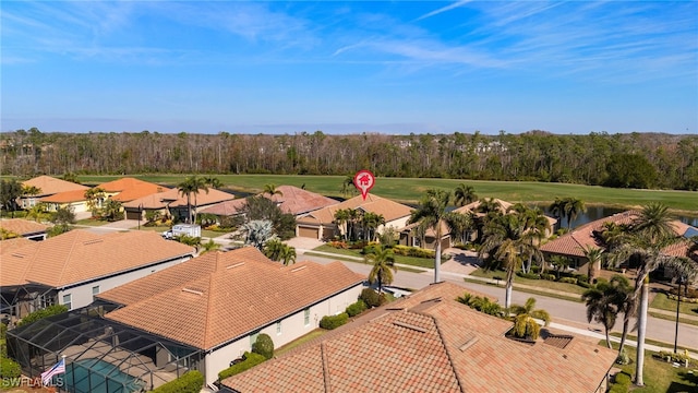 12735 Kingsmill Way, Fort Myers, FL 33913 - aerial perspective of suburban area with a large body of water