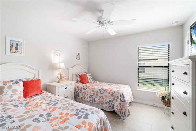 bedroom with ceiling fan