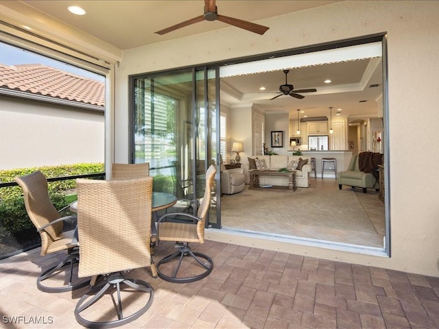 view of patio / terrace featuring an outdoor hangout area