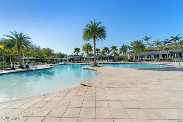 pool featuring a patio