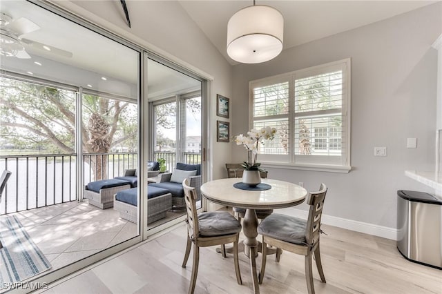 dining room featuring light hardwood / wood-style floors