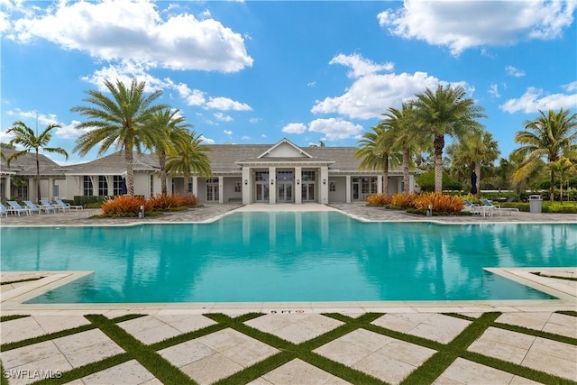 view of pool with a patio area