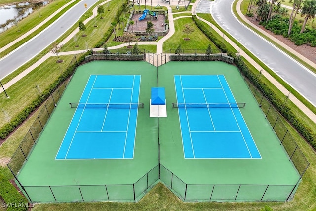 view of tennis court