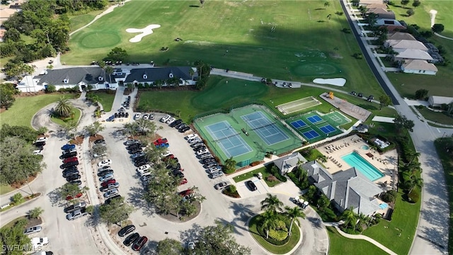 aerial view with golf course view