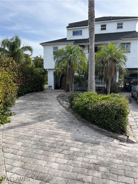 exterior space featuring driveway