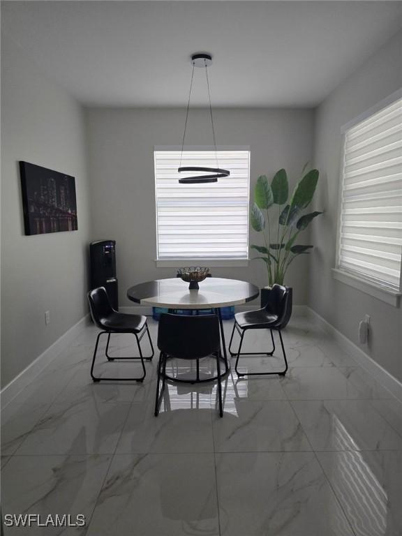 view of dining area