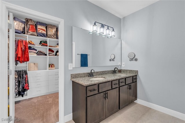 bathroom with vanity