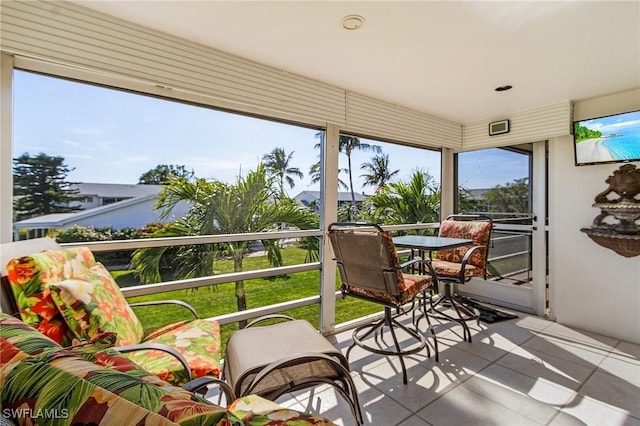 view of sunroom