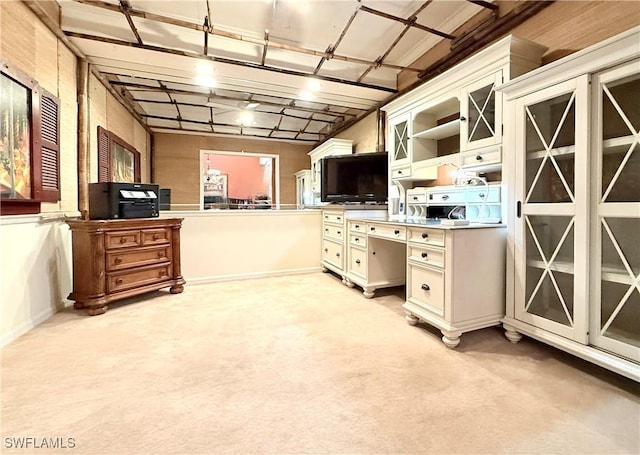 kitchen with cream cabinets