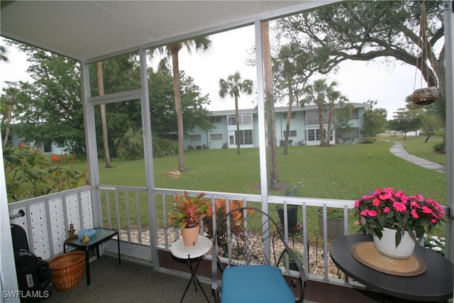 sunroom / solarium featuring a wealth of natural light