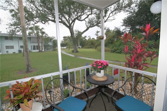 balcony with a porch