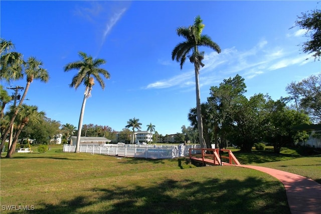 exterior space with a yard