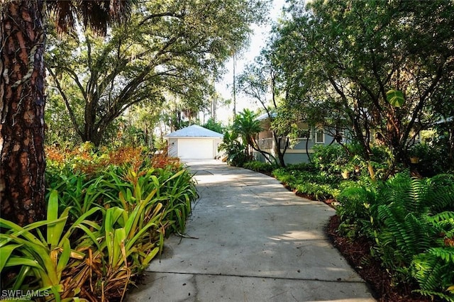 view of property hidden behind natural elements