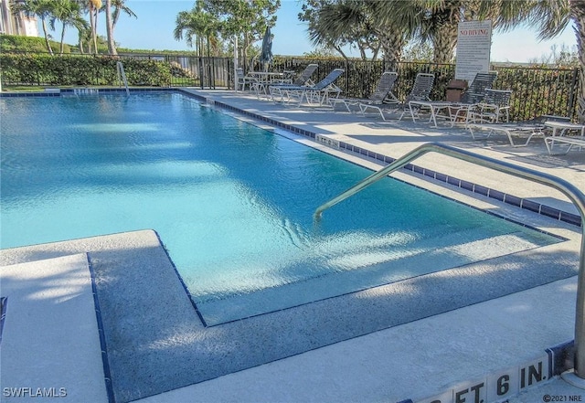 view of pool with a patio