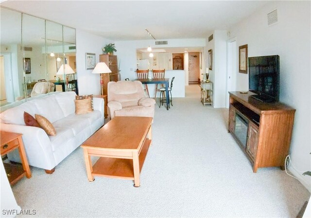 view of carpeted living room