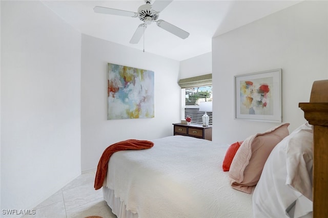 bedroom with ceiling fan