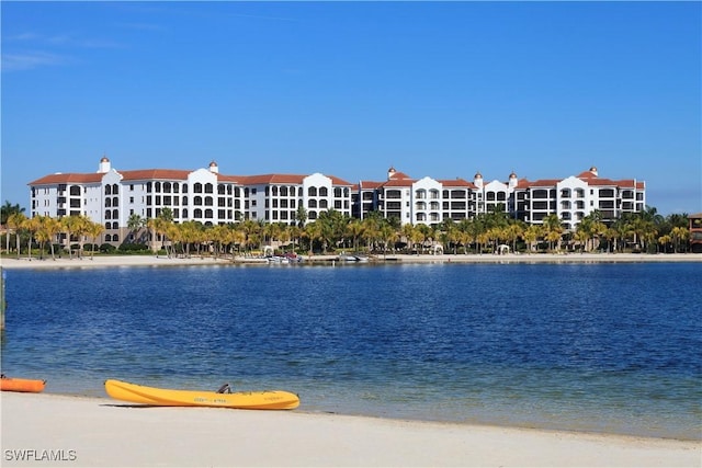 water view featuring a beach view