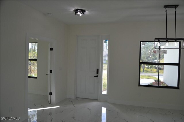 entryway with plenty of natural light