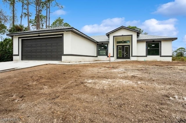 view of front of house featuring a garage