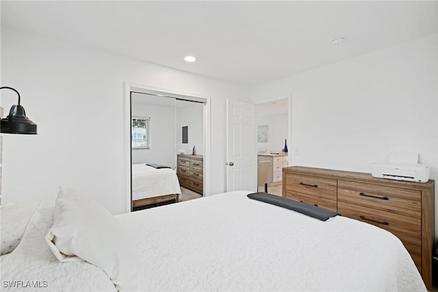 bedroom with a closet