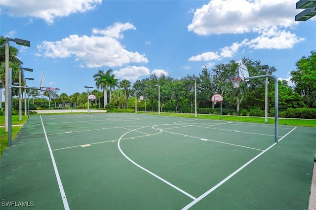 view of basketball court