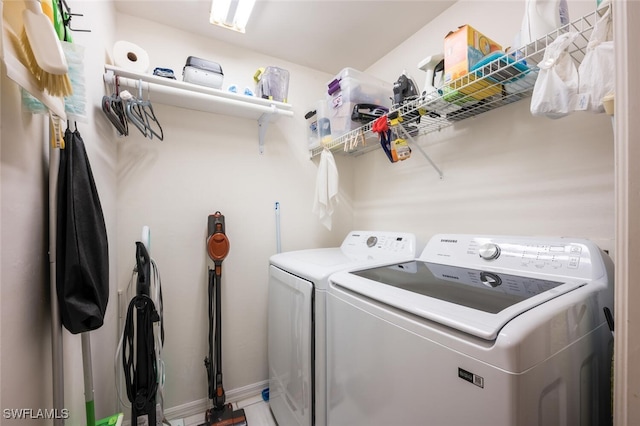 laundry area featuring separate washer and dryer