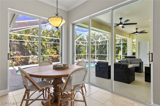 view of sunroom / solarium