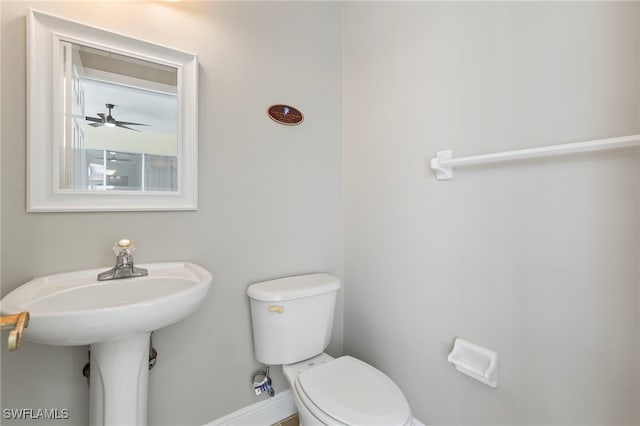 bathroom with sink and toilet