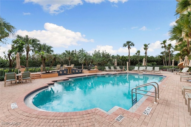 view of pool with a patio