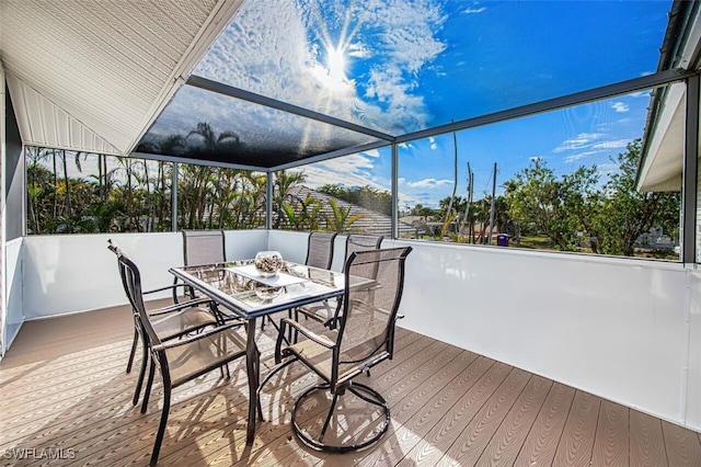 view of sunroom