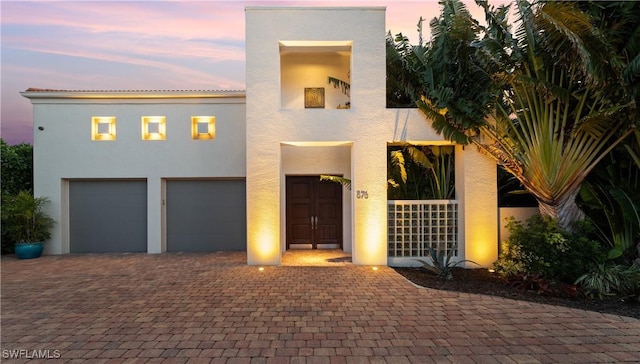 view of front of home featuring a garage