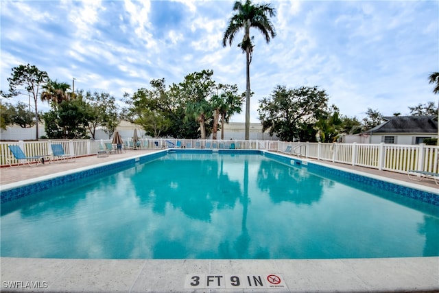 view of pool with a patio area