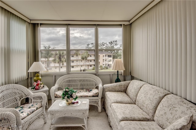 view of sunroom