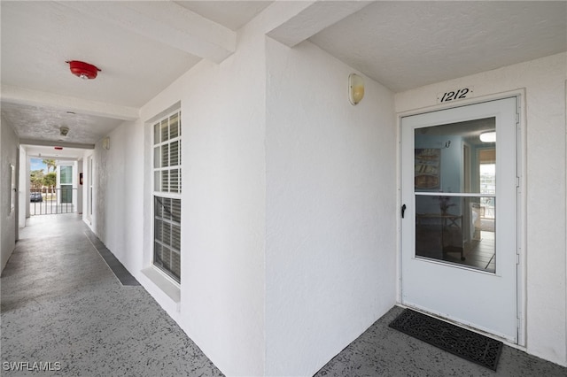 view of doorway to property