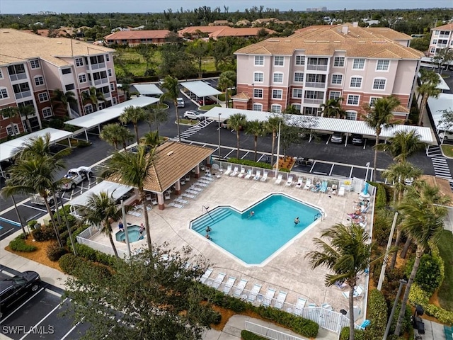 view of pool with a patio area